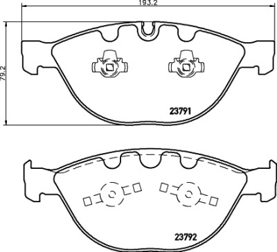 Jeu de plaquettes de frein HELLA 8DB 355 006-551