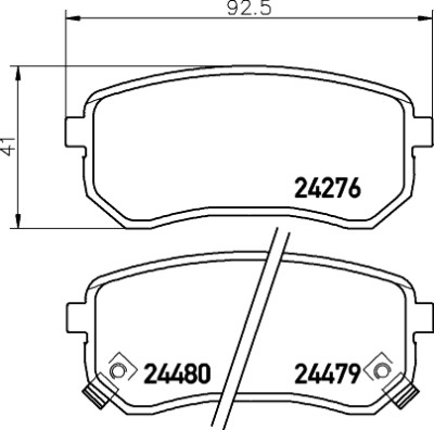 Jeu de plaquettes de frein HELLA 8DB 355 006-581