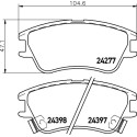 Jeu de plaquettes de frein HELLA 8DB 355 006-671