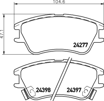 Jeu de plaquettes de frein HELLA 8DB 355 006-671