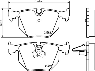 Jeu de plaquettes de frein HELLA 8DB 355 006-691
