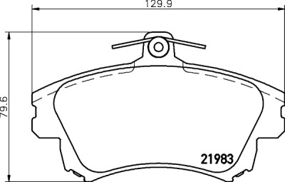 Jeu de plaquettes de frein HELLA 8DB 355 006-711