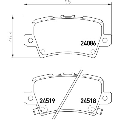 Jeu de plaquettes de frein HELLA 8DB 355 006-751