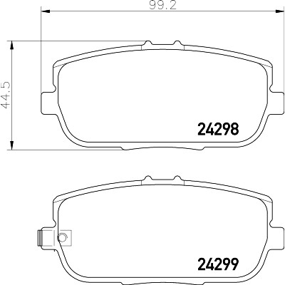 Jeu de plaquettes de frein HELLA 8DB 355 006-781