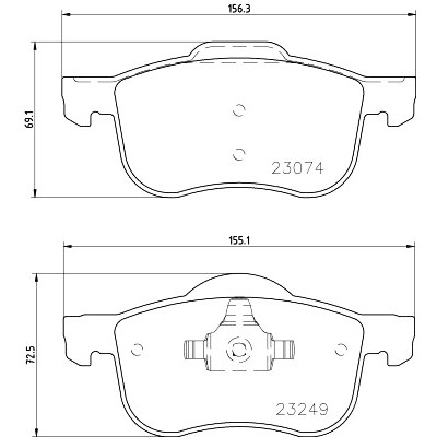 Jeu de plaquettes de frein HELLA 8DB 355 006-851