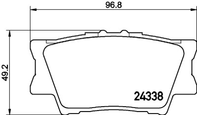 Jeu de plaquettes de frein HELLA 8DB 355 006-881