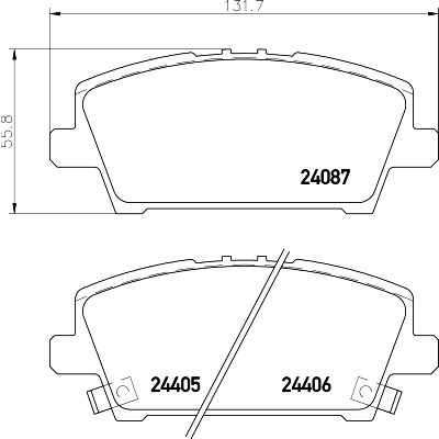 Jeu de plaquettes de frein HELLA 8DB 355 006-911