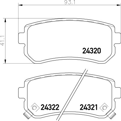 Jeu de plaquettes de frein HELLA 8DB 355 006-961