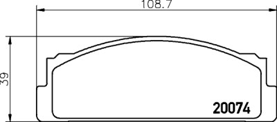 Jeu de plaquettes de frein HELLA 8DB 355 007-101