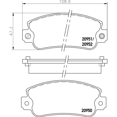 Jeu de plaquettes de frein HELLA 8DB 355 007-121
