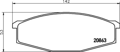 Jeu de plaquettes de frein HELLA 8DB 355 007-291