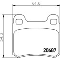 Jeu de plaquettes de frein HELLA 8DB 355 007-351