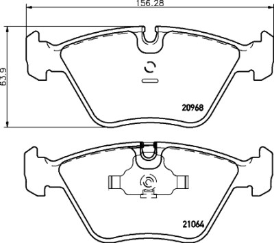 Jeu de plaquettes de frein HELLA 8DB 355 007-411