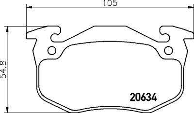 Jeu de plaquettes de frein HELLA 8DB 355 007-661