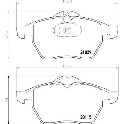 Jeu de plaquettes de frein HELLA 8DB 355 007-771