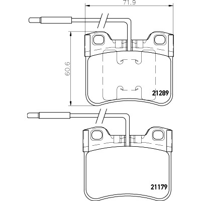 Jeu de plaquettes de frein HELLA 8DB 355 007-811