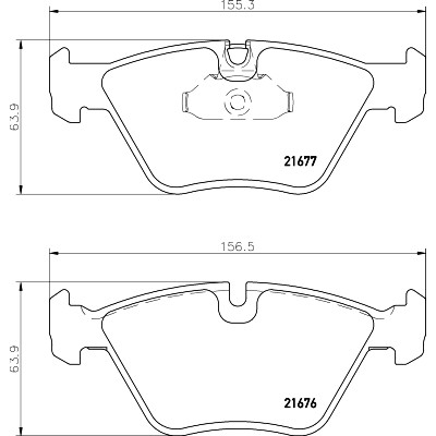 Jeu de plaquettes de frein HELLA 8DB 355 007-961