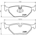 Jeu de plaquettes de frein HELLA 8DB 355 007-981