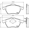 Jeu de plaquettes de frein HELLA 8DB 355 008-001