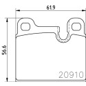 Jeu de plaquettes de frein HELLA 8DB 355 008-111