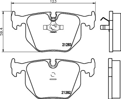 Jeu de plaquettes de frein HELLA 8DB 355 008-121