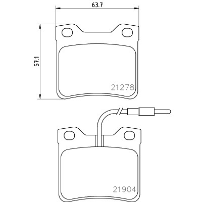Jeu de plaquettes de frein HELLA 8DB 355 008-171
