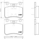 Jeu de plaquettes de frein HELLA 8DB 355 008-301