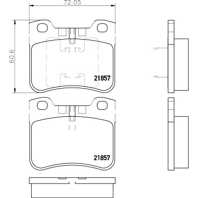 Jeu de plaquettes de frein HELLA 8DB 355 008-301