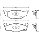 Jeu de plaquettes de frein HELLA 8DB 355 008-351
