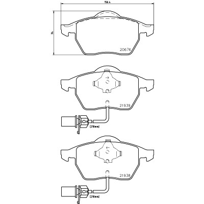 Jeu de plaquettes de frein HELLA 8DB 355 008-411