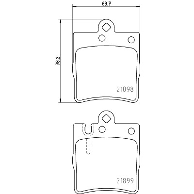 Jeu de plaquettes de frein HELLA 8DB 355 008-451