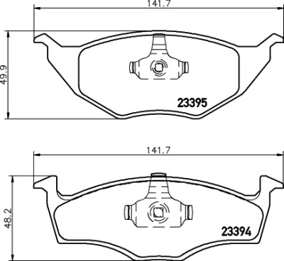 Jeu de plaquettes de frein HELLA 8DB 355 008-481