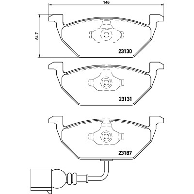 Jeu de plaquettes de frein HELLA 8DB 355 008-551