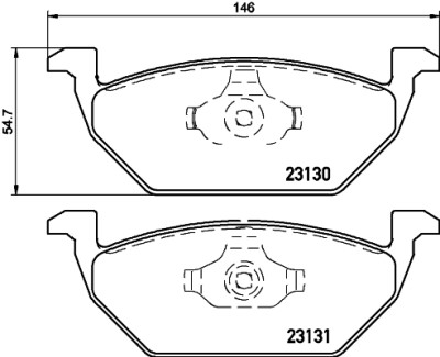 Jeu de plaquettes de frein HELLA 8DB 355 008-591