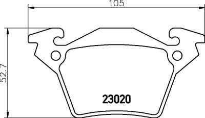Jeu de plaquettes de frein HELLA 8DB 355 008-641