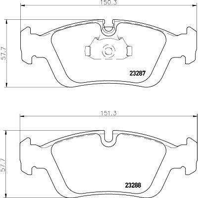 Jeu de plaquettes de frein HELLA 8DB 355 008-741