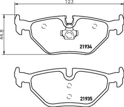 Jeu de plaquettes de frein HELLA 8DB 355 008-761