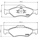 Jeu de plaquettes de frein HELLA 8DB 355 008-891
