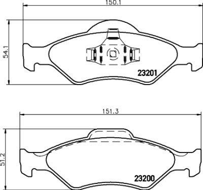 Jeu de plaquettes de frein HELLA 8DB 355 008-891