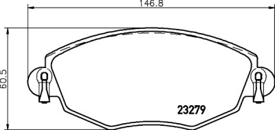 Jeu de plaquettes de frein HELLA 8DB 355 009-071