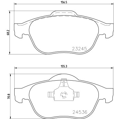 Jeu de plaquettes de frein HELLA 8DB 355 009-101