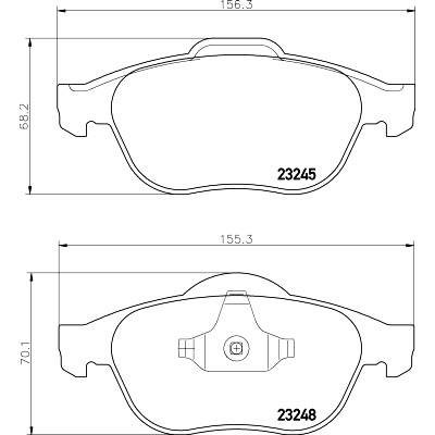 Jeu de plaquettes de frein HELLA 8DB 355 009-111