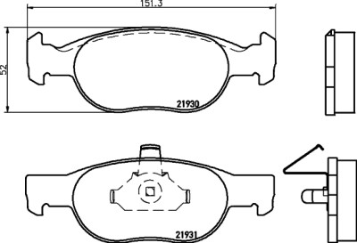 Jeu de plaquettes de frein HELLA 8DB 355 009-231
