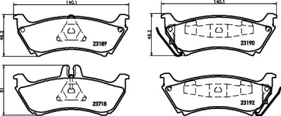 Jeu de plaquettes de frein HELLA 8DB 355 009-241