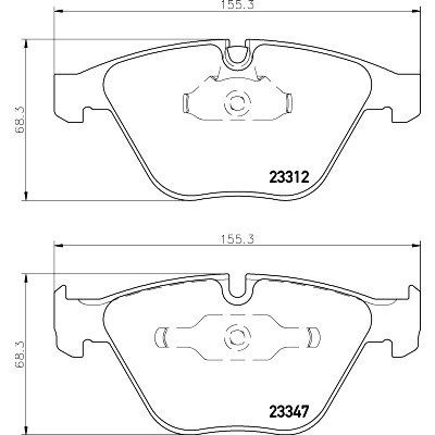 Jeu de plaquettes de frein HELLA 8DB 355 009-271