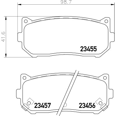 Jeu de plaquettes de frein HELLA 8DB 355 009-341