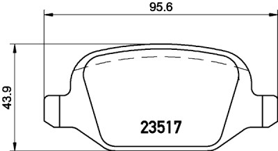 Jeu de plaquettes de frein HELLA 8DB 355 009-361