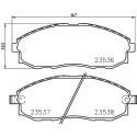 Jeu de plaquettes de frein HELLA 8DB 355 009-381