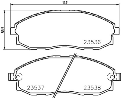 Jeu de plaquettes de frein HELLA 8DB 355 009-381