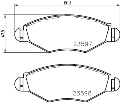 Jeu de plaquettes de frein HELLA 8DB 355 009-411